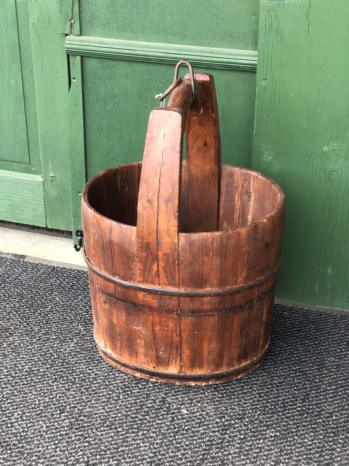Old vintage wooden well bucket 74 Free uk delivery Etsy