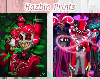 Hazbin Hotel the Vees Poster - Vox, Velvette & Valentino (8x10