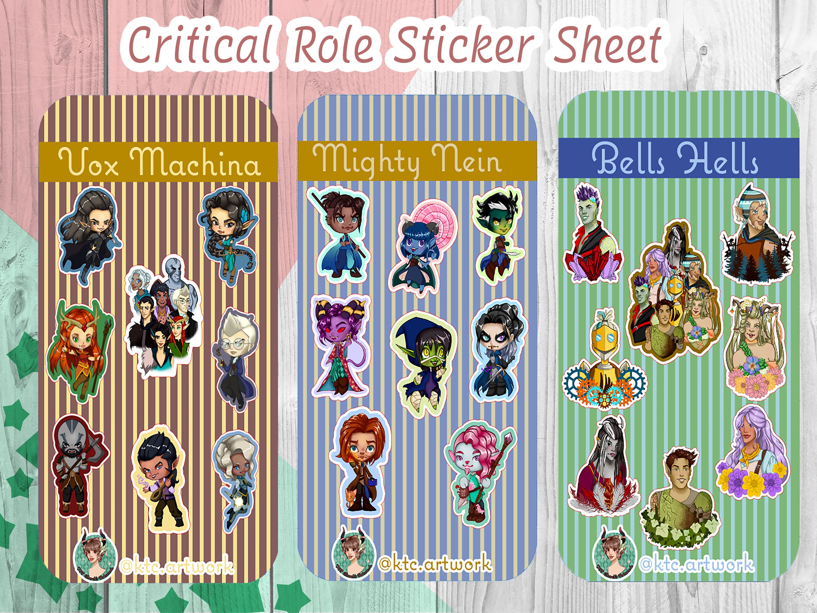 Critical Role Sticker Sheets - Etsy
