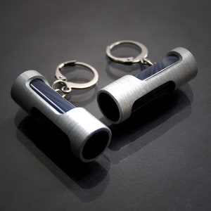 Handgemachte Ohrringe, Geschliffenes Glas, eloxiertes Aluminium, Edelstahl