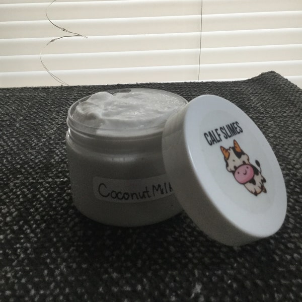 Coconut Milk Slime 6 oz scented Coconut Ice-cream| a thick and glossy white based slime