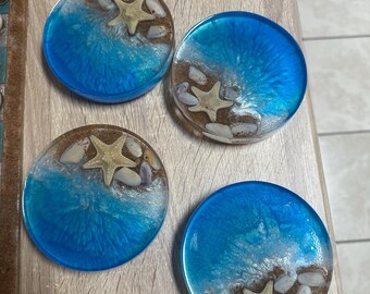 4er Untersetzer Set aus Resin