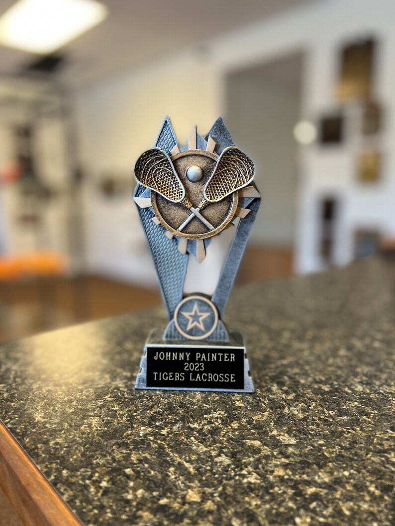 Lacrosse Trophy Custom Award Youth Lacrosse Personalized Etsy