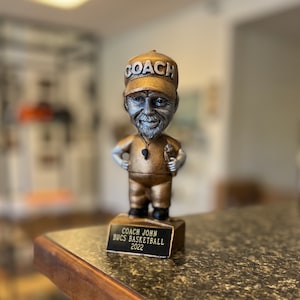 Coach Appreciation Gift (male) | Coach Trophy Bobble Head Paper Weight