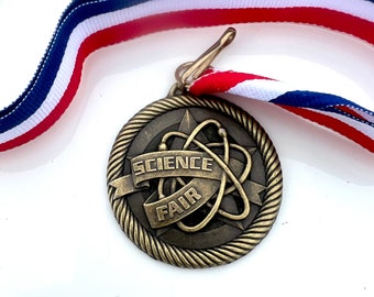 Science Fair Medallion With Ribbon and Free Engraving