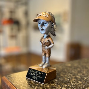 Coach Appreciation Gift (female) | Coach Trophy Bobble Head Paper Weight