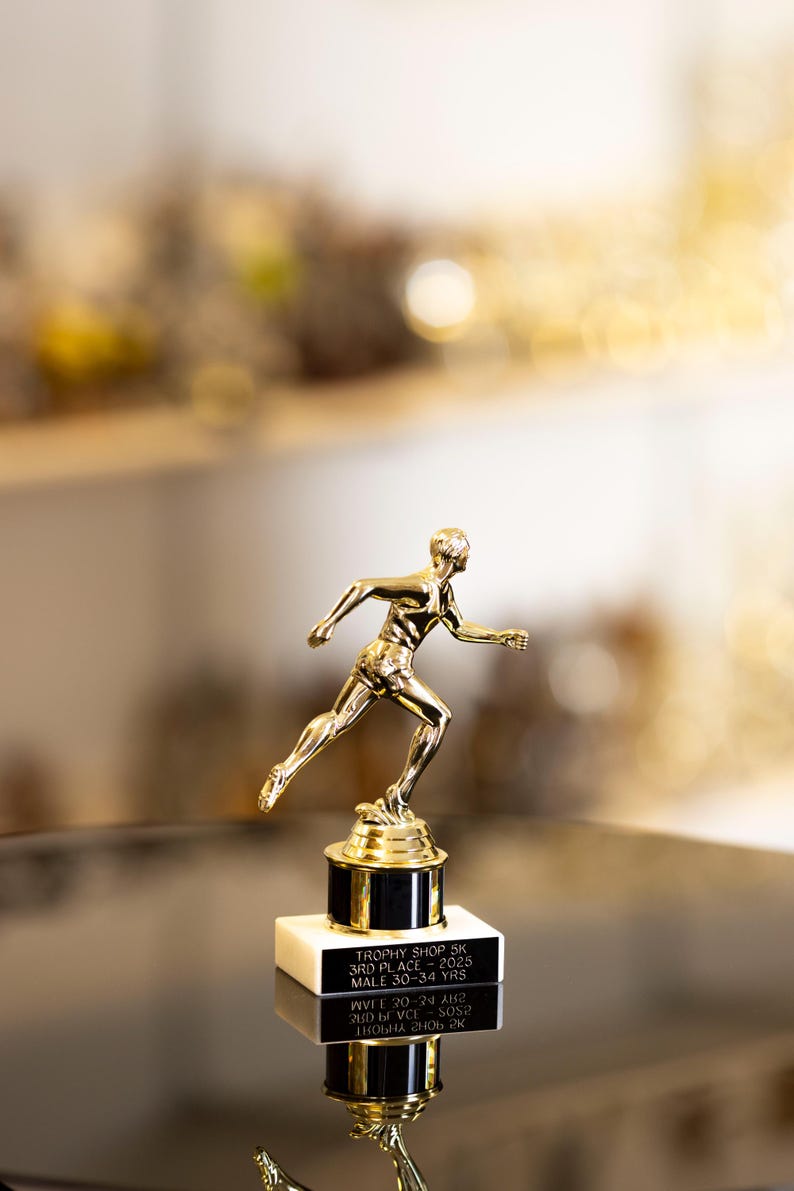 Running Trophy Boy/ Girl | Custom Road Race Award | Personalized Runner ...