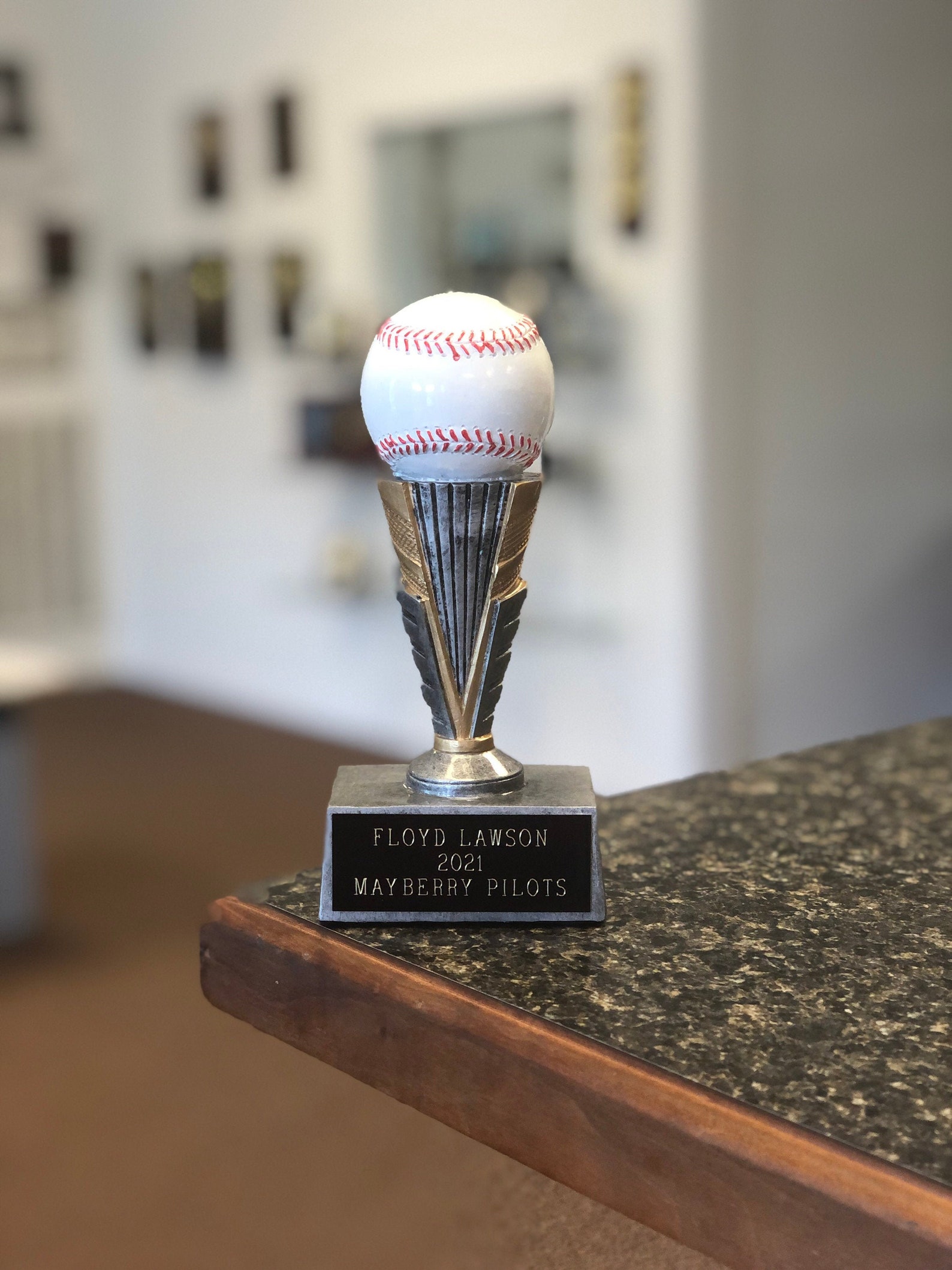 Baseball Trophy Custom Award Youth Baseball Personalized Etsy