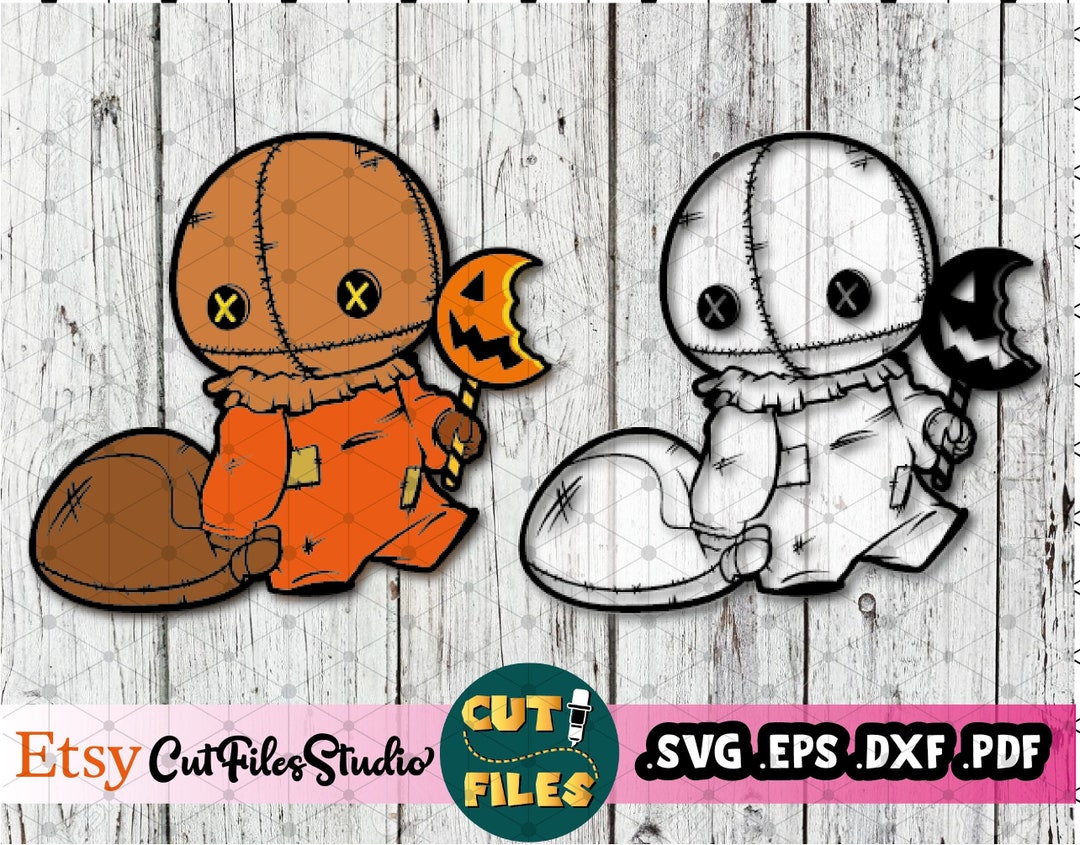 Trick 'r Treat Sam Layered Halloween Svg Eps Dxf Studio - Etsy Australia