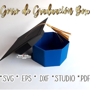 Graduation Hat Box SVG, Graduation Hat Box SVG, Mortarboard Box. Graduation Favor Box.