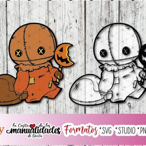 Trick &#39;r Treat Sam Layered Halloween SVG, PNG, STUDIO, PDF, Schnittdatei, Cricut, Digitale Datei, Trick or Treat SVG, Halloween SVG, Horror PNG.
