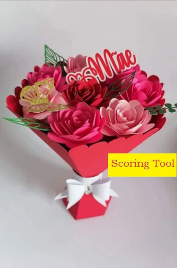 Scoringtool Paper Flower Bouquet ASSEMBLED VIDEO, Includes Flowers