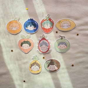 Adesivi HQ!! Frutta / Adesivi HQ!! Cibo / Set di adesivi HQ / Adesivi Anime