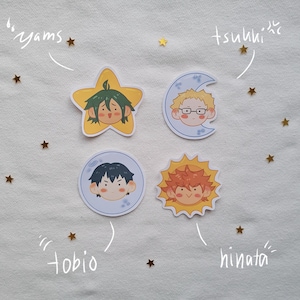 HQ-stickerset | Hoofdkantoor!! Stickers | Tsukkiyama-stickers | Kagehina-stickers | Hoofdkantoor!! | Maanstickers | Sterrenstickers
