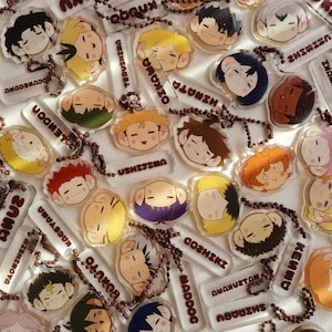 Glitter Keychains | Anime Keychains | HQ!! Keychains