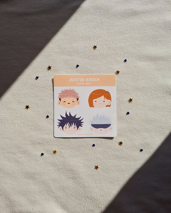 Jjk Sticker Sheet Anime Sticker Sheet Etsy