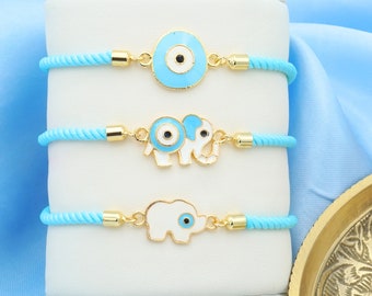 UtsaWe Rakhi | EvilEye Bhaiya RAKHI tendance fabriqué avec de belles perles + Roli et Chaval | Ensemble Rakhi | Evil Eye Rakhi | Bracelet Rakhi