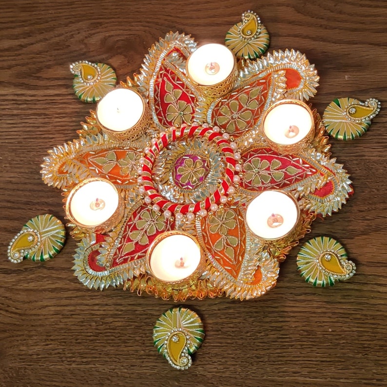 Beautiful Rangoli Tealight Candle Holder for Diwali Etsy