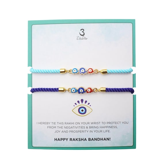 UtseWe Set of 2 Rakhi | Traditional Thread Rakhi Pack | Includes Roli Chawal