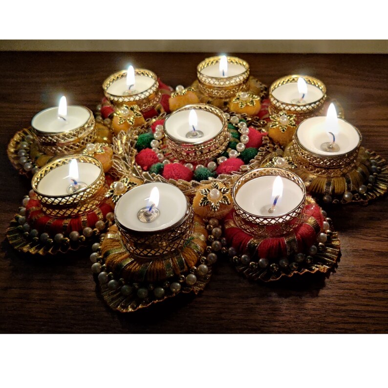 Beautiful Rangoli Tealight Candle Holder for Diwali Etsy