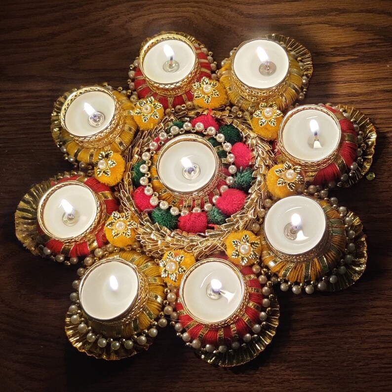 Beautiful Rangoli Tealight Candle Holder for Diwali Etsy