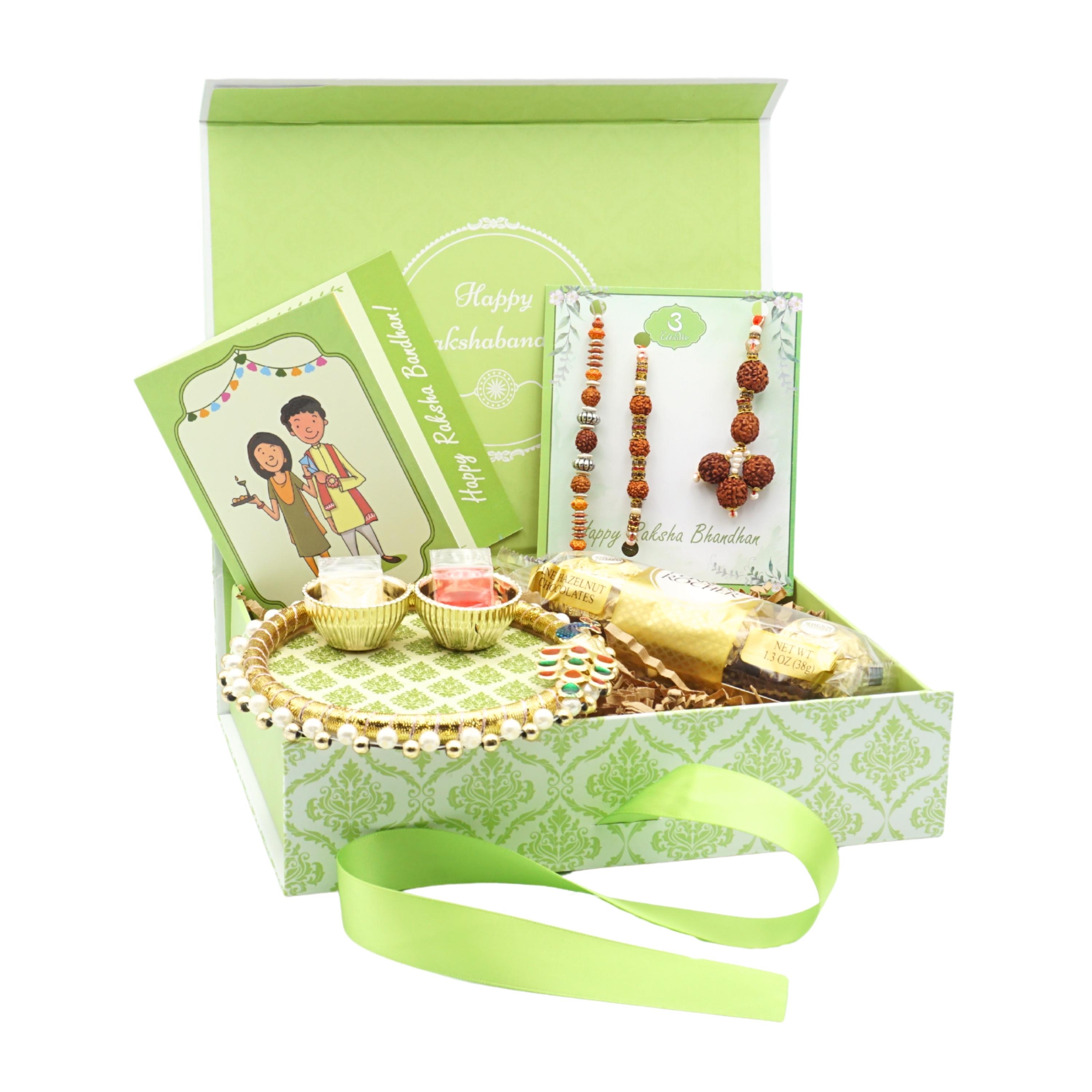 UtsaWe Rakhi | Celebrate Rakhi in Style–Premium Bhaiya-Bhabhi Gift Set |Bhaiya Bhabhi Rakhi |Couple Rakhi |Premium gift |Rakhi hamper| Rakhi