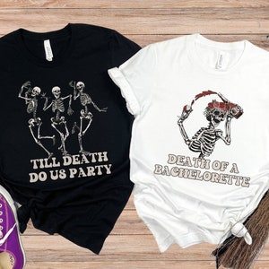 Halloween Bachelorette Party Shirt, Death of a Bachelorette Halloween Shirt, Till Death Do We Party Shirt, Halloween Bach Shirt
