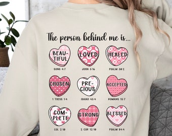 You Are Enough Sweatshirt, Positivity Valentines Sweatshirt, Valentines Day Bible Verse Shirt