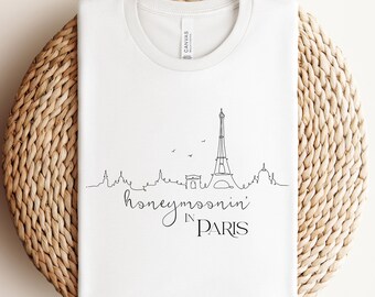 Paris France Honeymoon Shirt, France Travel Shirt, Eiffel Tower Shirt, Vacation in Paris Tee, France Souvenir Shirt, Paris Wedding Tee