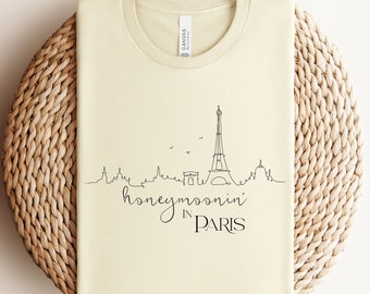 Paris France Honeymoon Shirt, France Travel Shirt, Eiffel Tower Shirt, Vacation in Paris Tee, France Souvenir Shirt, Paris Wedding Tee