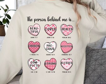 You Are Enough Sweatshirt, Positivity Valentines Sweatshirt, Valentines Day Bible Verse Shirt