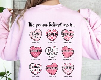 You Are Enough Sweatshirt, Positivity Valentines Sweatshirt, Valentines Day Bible Verse Shirt