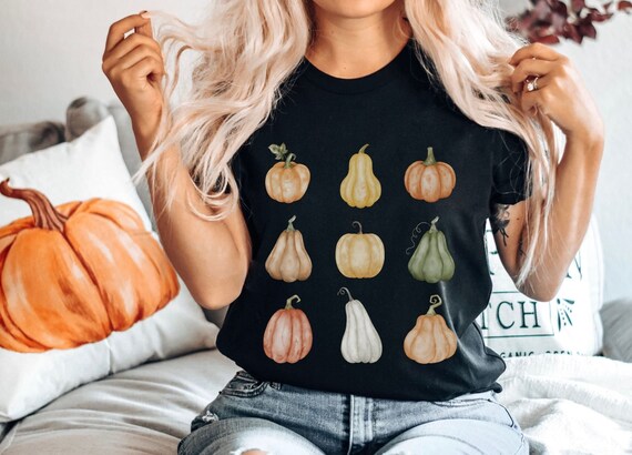 Halloween Fall Cottagecore, Fall Gift For Her, Pumpkin Patch Shirt, Pumpkin Shirt, Fall Shirt For Women, Thanksgiving Shirt, Fall Watercolor