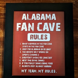 Alabama Football Framed Fan Cave Plaque