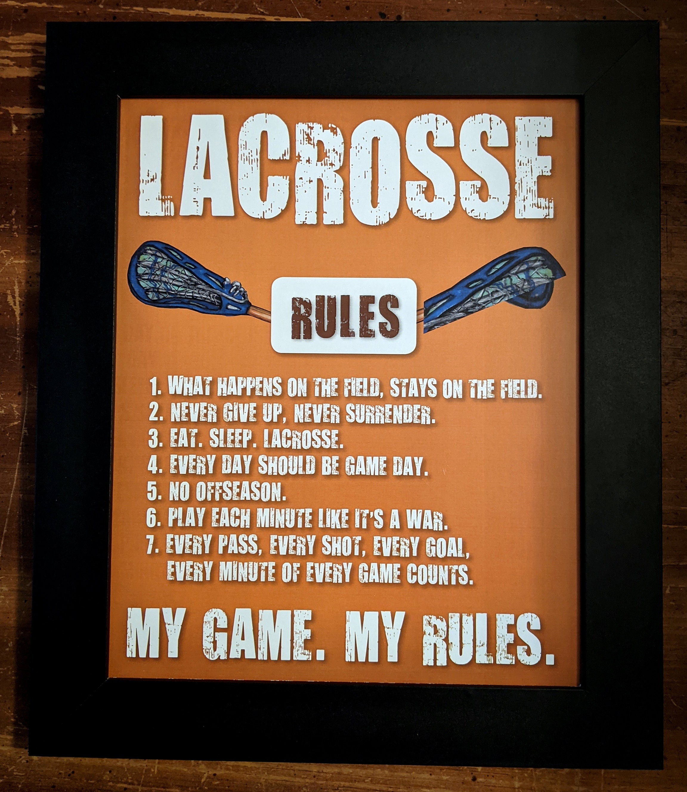 Lacrosse Rules Framed Fan Cave Plaque - Etsy, image size:2304x2655