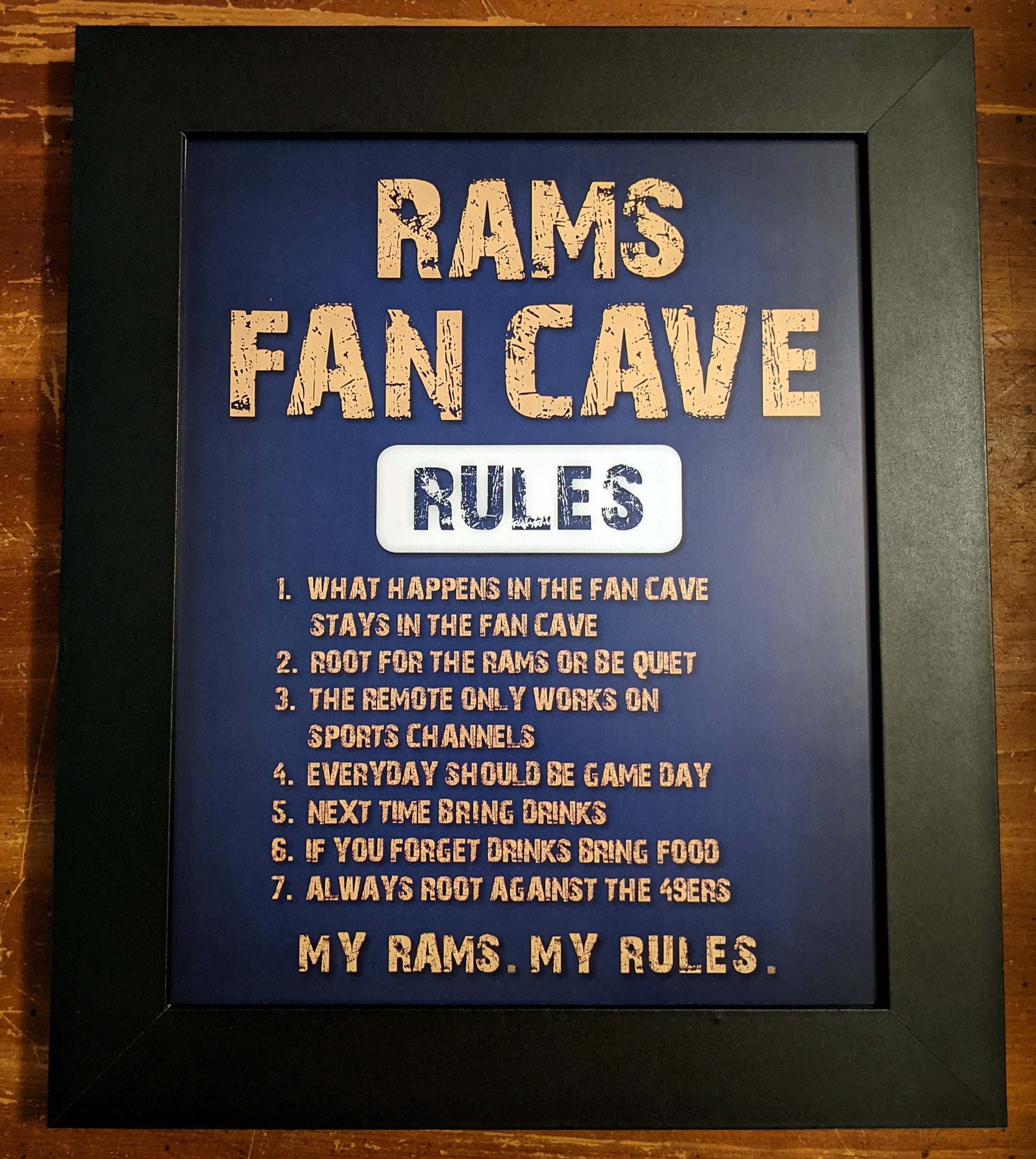 Los Angeles Rams 3ft x 2ft Champions, LED Neon Sign, Man Cave