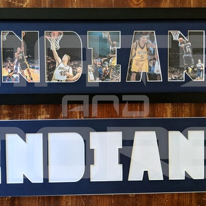 Indiana PACERS Custom Cut Mat (with option to Frame)