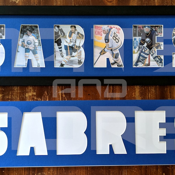 Buffalo SABRES Custom Cut Mat (with option to Frame)