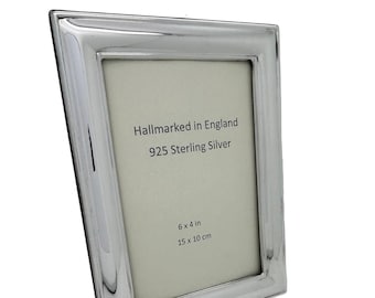 English silver hallmarked photograph frame -5.75" x 3.75" - Wood  Back
