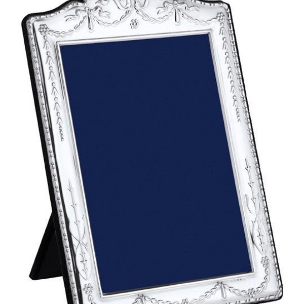 Sterinng Silver Photograph Frame (Swags and Bows)