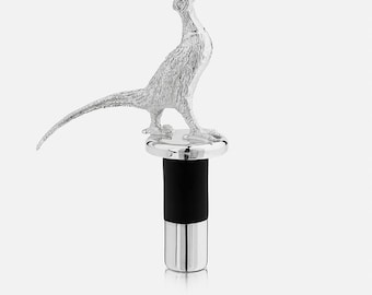 Silver Plated Pheasant Bottle Stopper