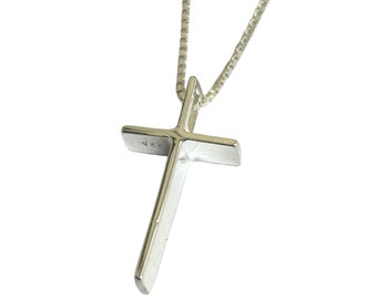 Solid Silver Cross Necklace