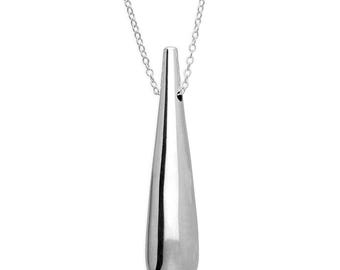 Solid Silver Teardrop Necklace on 46-51cm Chain