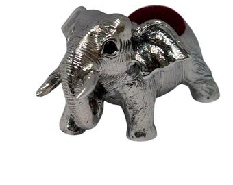 Solid Silver Standing Elephant Pin Cushion