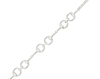 Sterling silver horse bit bracelet