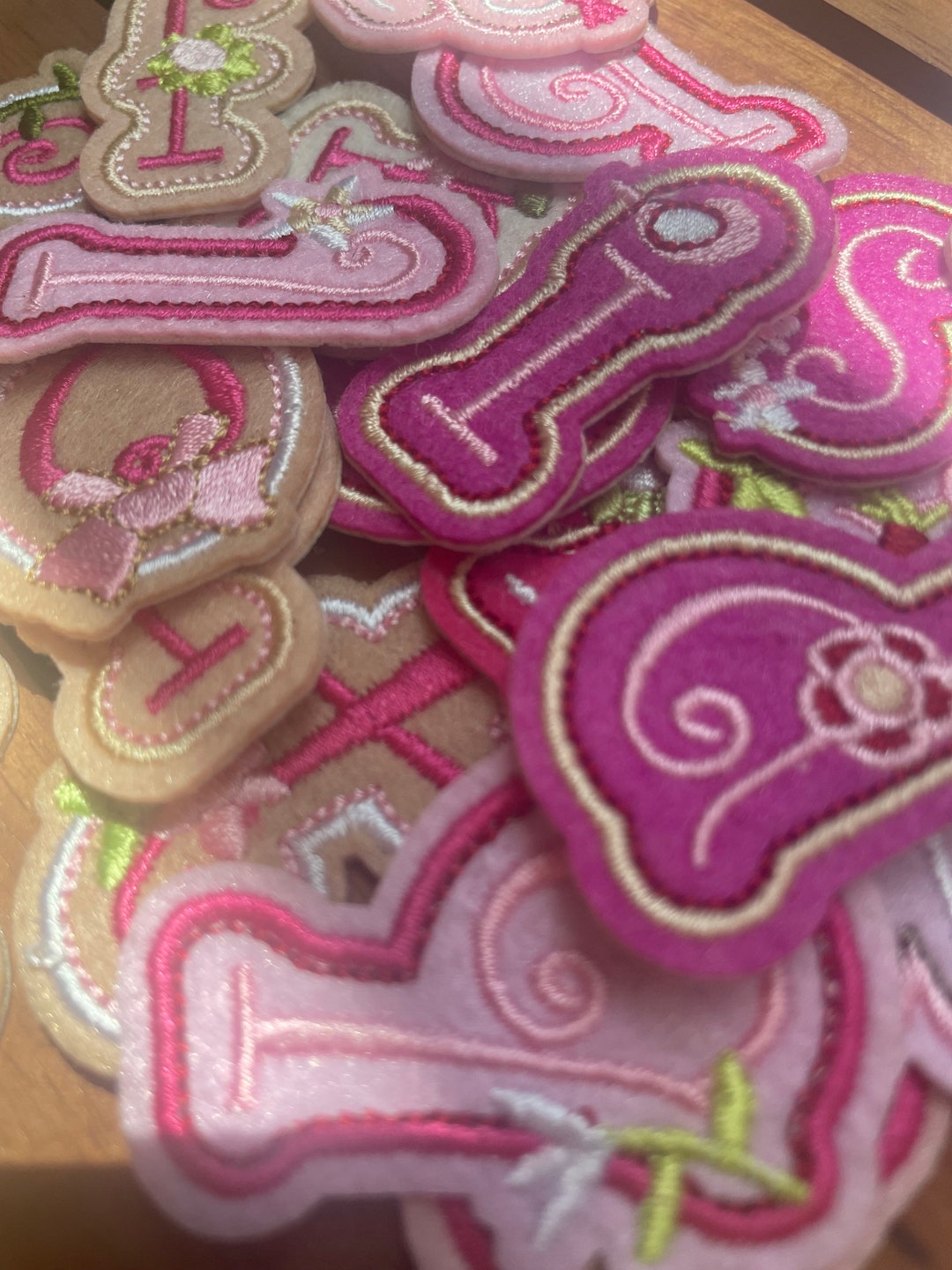 Lowercase Alphabet Iron on Patches Girly Letter Patches Pink Floral