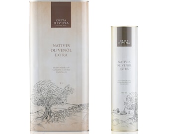 Griechisches Olivenöl Nativ Extra aus eigener Produktion | Premiumqualität | SILVER Award | Extra Virgin Oliveoil | 750 ml | 5 Liter