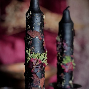 Hades & Persephone Altar Candles: Hand-Dipped Beeswax Ritual Candles