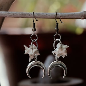 Snake Earring Vertebrae Witchcraft Real Bone Jewelry