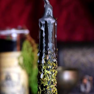 ハデス祭壇キャンドル：手作業で蜜蝋を浸した儀式用の冥界の呪文の神キャンドル